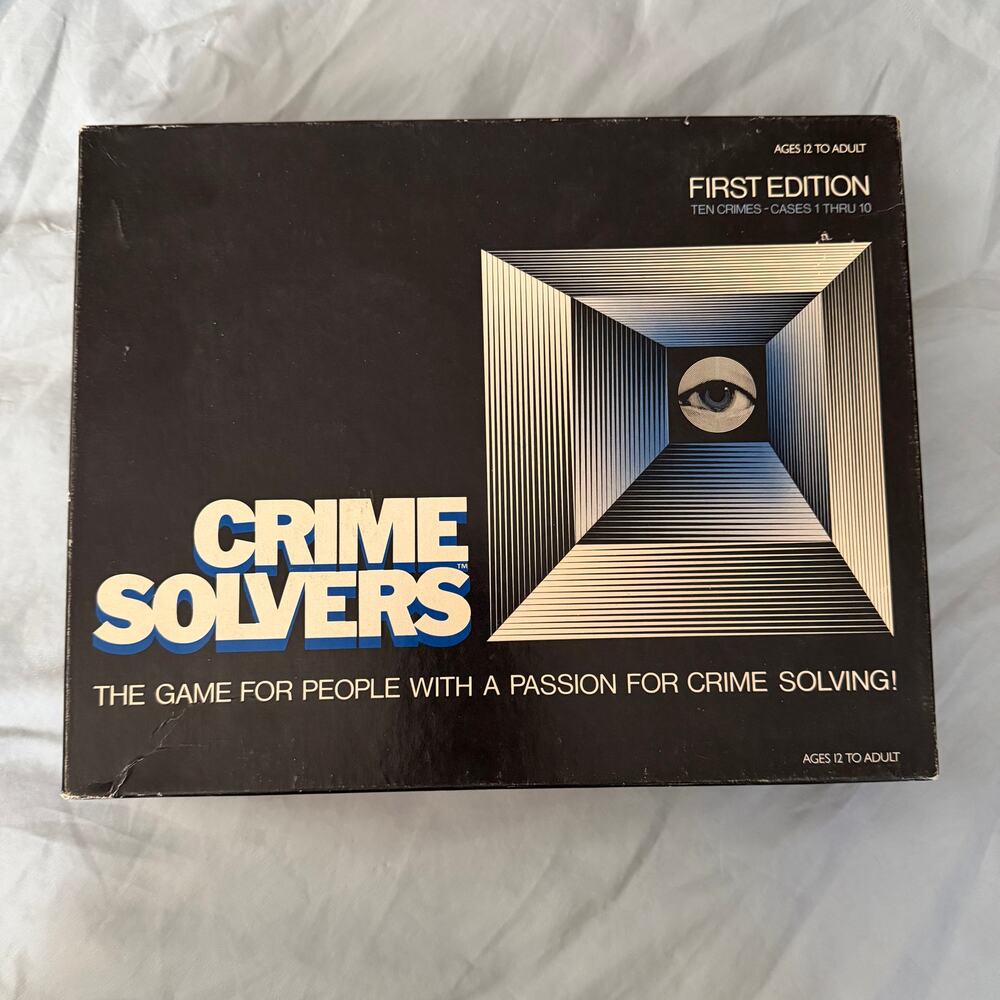 Vintage Crime Solvers 1985 First Edition Maruca Game Complete 11 Cases Boardgame